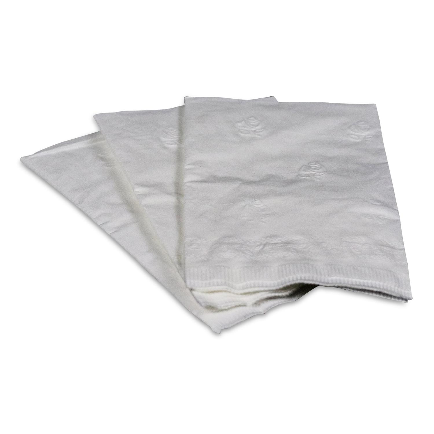 Dinner Napkins 15X17 IN White 2PLY 1/8 Fold 1000 Count/Pack 3 Packs/Case 3000 Count/Case