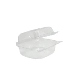 Take-Out Container Hinged 6X6 IN RPET Clear 200/Case
