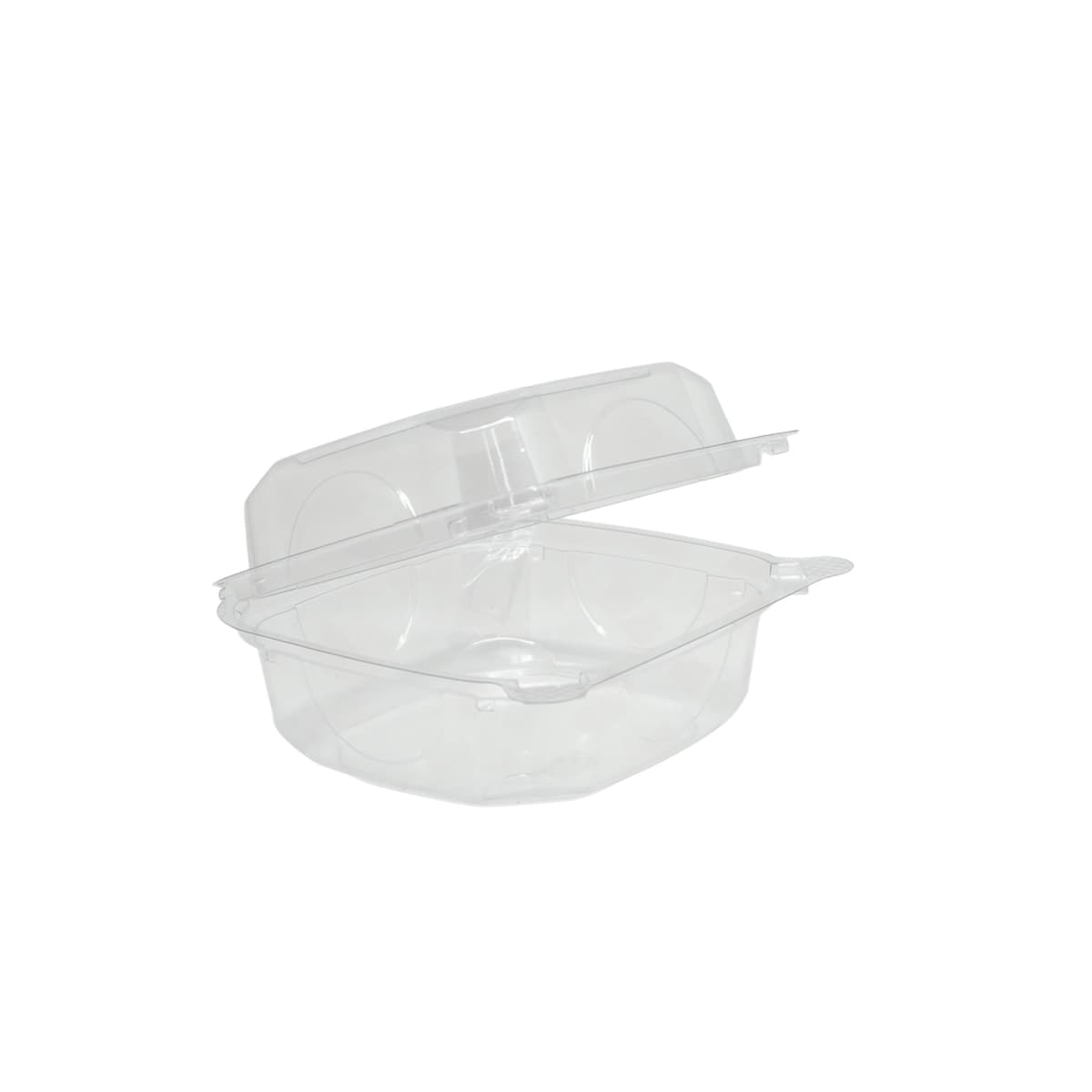 Take-Out Container Hinged 6X6 IN RPET Clear 200/Case