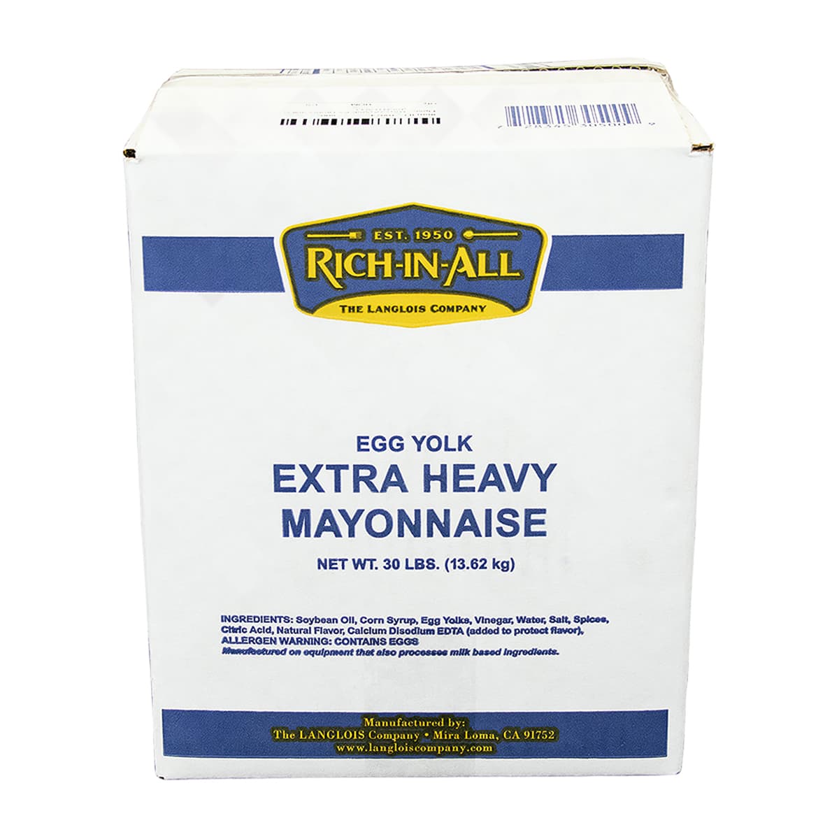 Rich n All Mayonnaise 30 LB Extra Heavy 1/Case