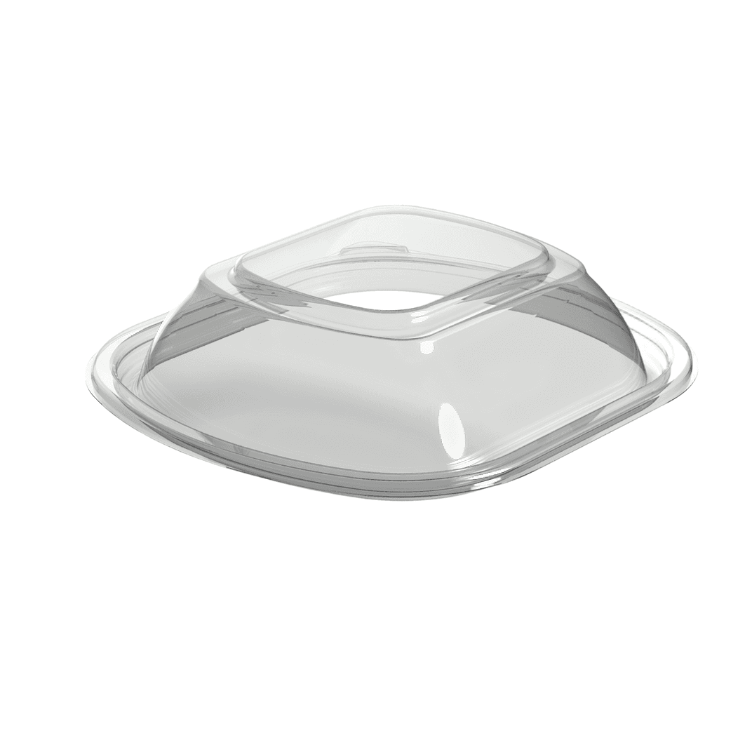 Thermosource Tooling Lid Dome 6X6 IN PET Clear For Container 240 Count/Case 60 Cases/Pallet