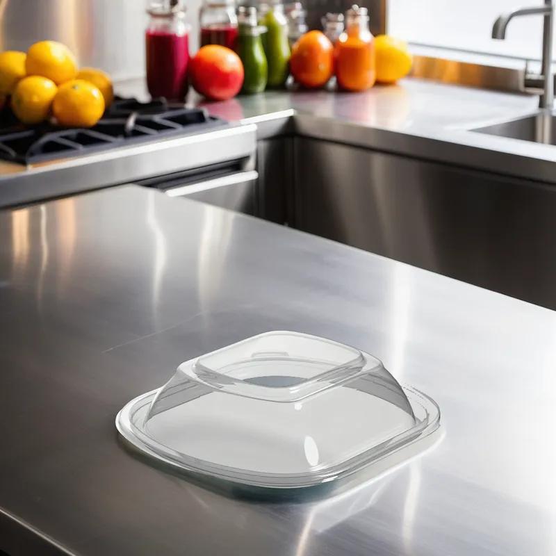 Thermosource Tooling Lid Dome 6X6 IN PET Clear For Container 240 Count/Case 60 Cases/Pallet