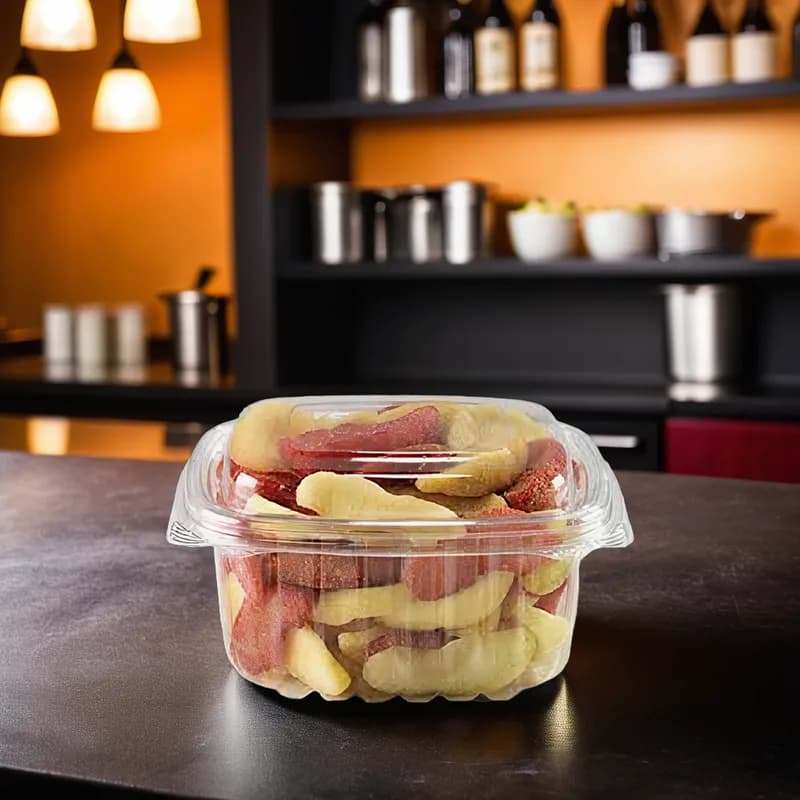 Crystal Seal® Deli Container Hinged 16 OZ PET 200/Case