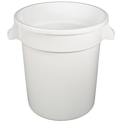 Impact® Gator® Trash Can 17.40X15.40X17.30 IN 10 GAL White Round PET 1/Each