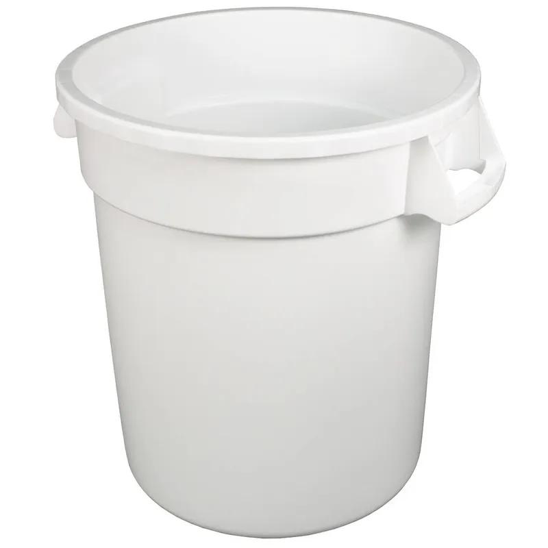 Impact® Gator® Trash Can 17.40X15.40X17.30 IN 10 GAL White Round PET 1/Each