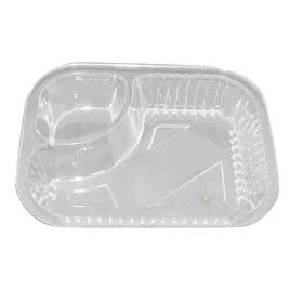 Polar Pak® Nacho Take-Out Tray Base 6X5X2 IN 2 Compartment OPS Clear Rectangle With Sauce Compartment 500/Case