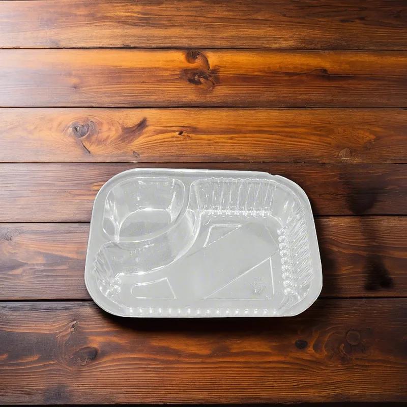 Polar Pak® Nacho Take-Out Tray Base 6X5X2 IN 2 Compartment OPS Clear Rectangle With Sauce Compartment 500/Case