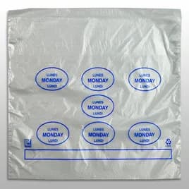 Bag 10X8.5+2 IN HDPE 0.5MIL Clear Blue Monday With Lip & Flip Closure Portion Bag Saddlepack Flat 2000/Case