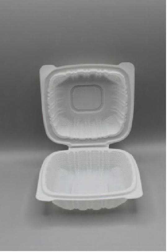 Take-Out Container Hinged PP White 250/Case