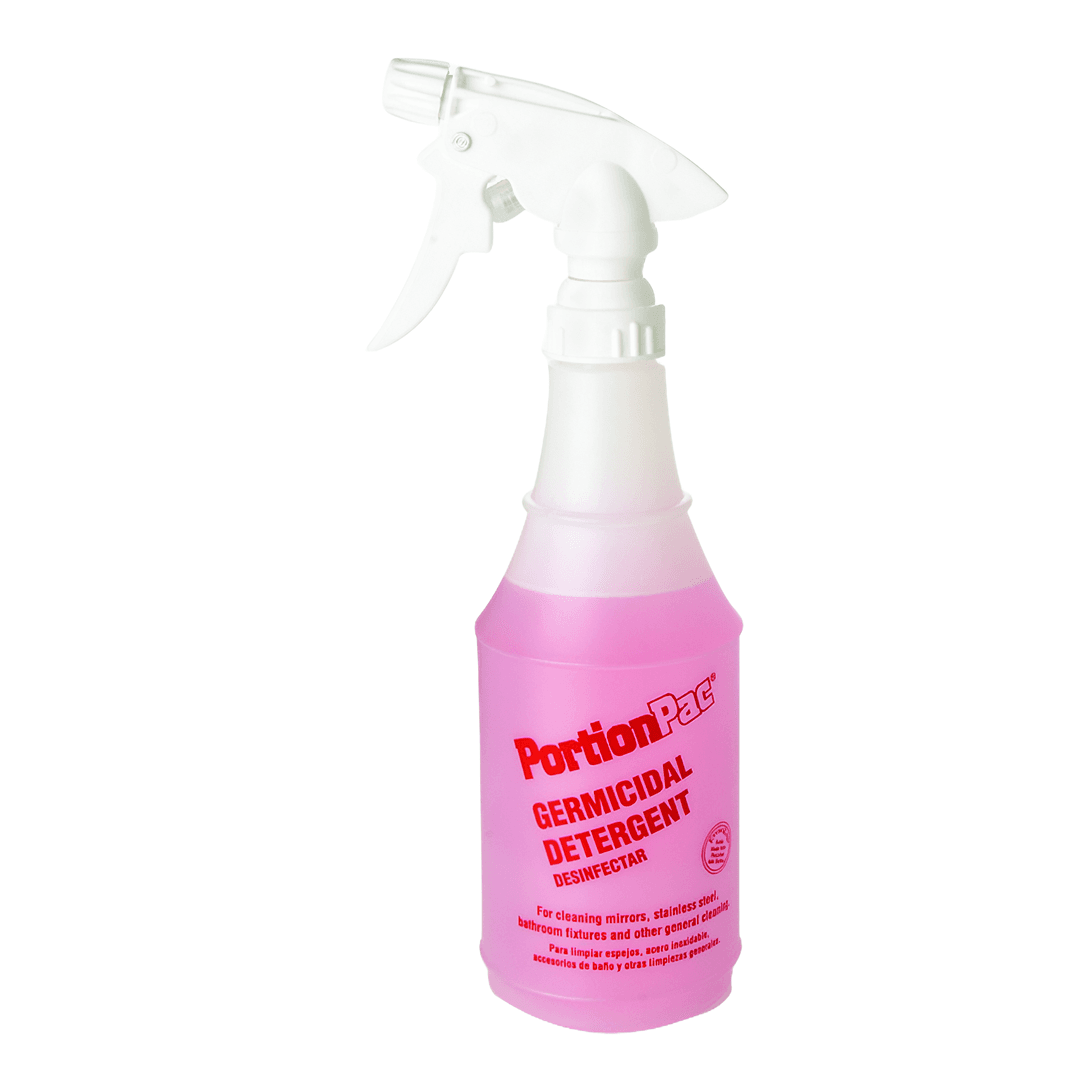 PortionPac Germicidal Detergent Spray Bottle & Trigger Sprayer 16 FLOZ Plastic 1/Each