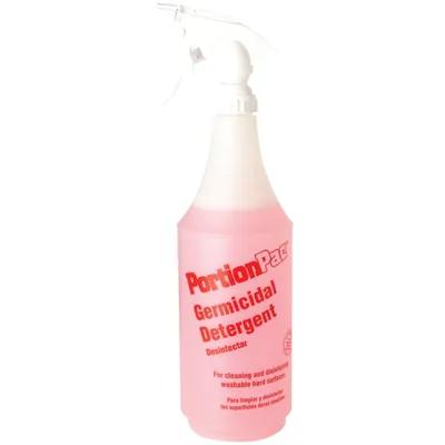 PortionPac PortionPac Germicidal Detergent Spray Bottle & Trigger Sprayer 32 FLOZ Plastic Clear White Red 1/Each