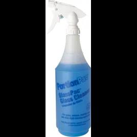 PortionPac GlassPac® GlassPac Glass Cleaner Spray Bottle & Trigger Sprayer 32 FLOZ Plastic Clear White Blue 1/Each