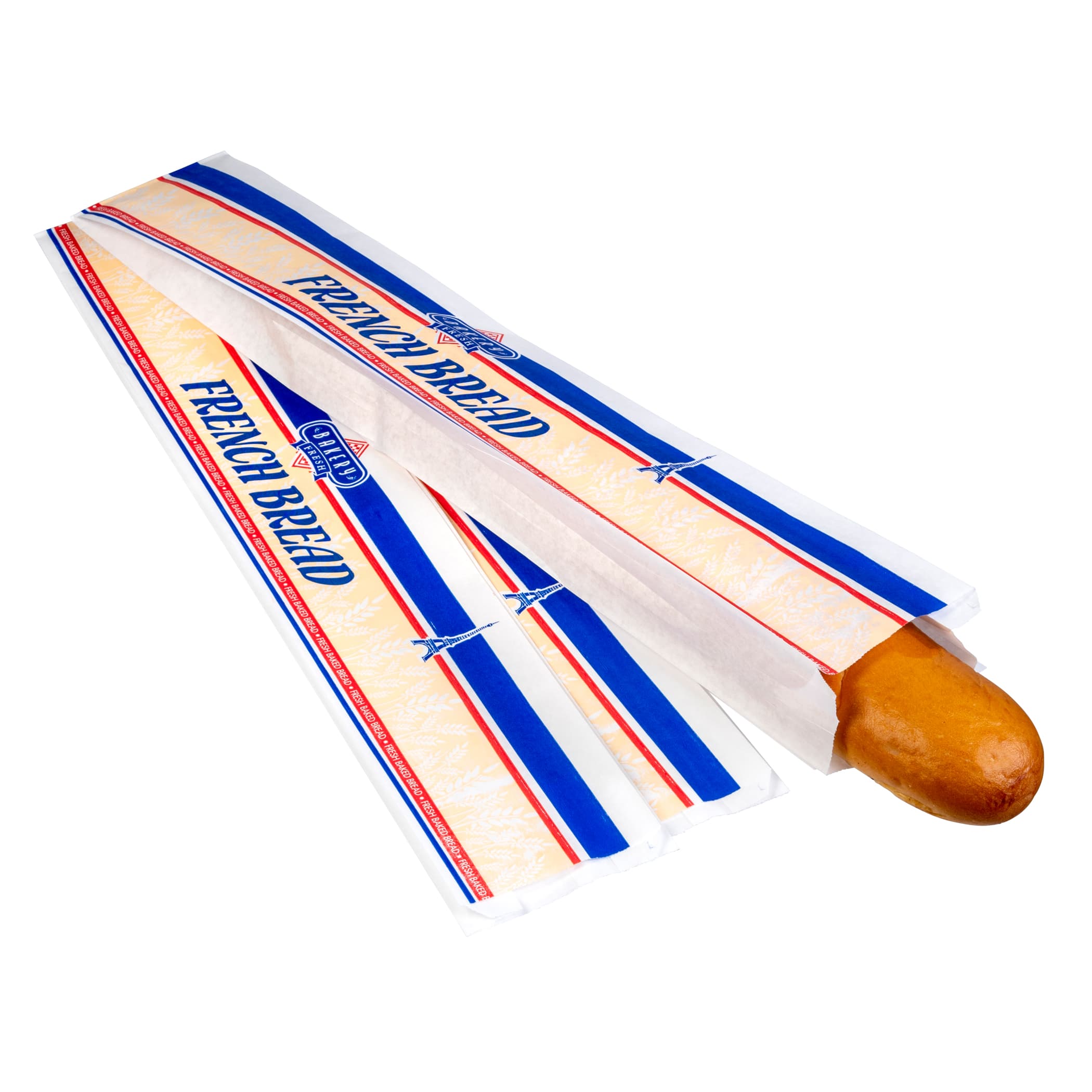 French Bread Bag 4.5X2.5X28 IN Paper White French Bread Design 1000/Case
