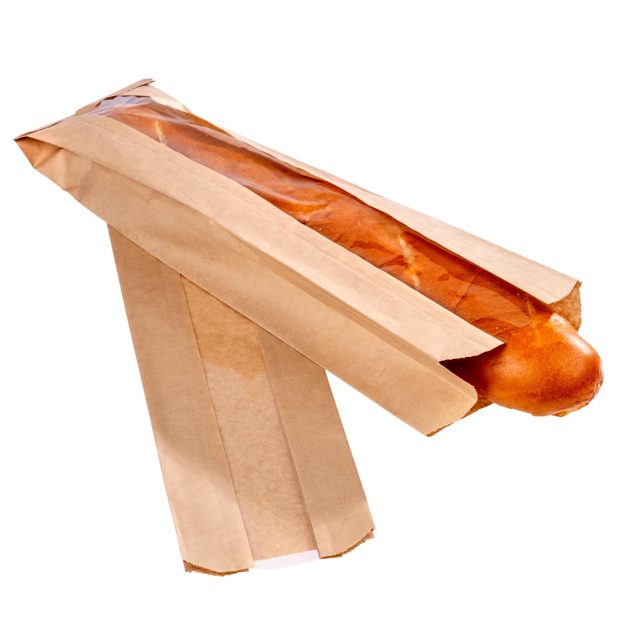 Bread Bag 5.25X3.25X22 IN Paper Natural Plain Panel 1000/Case