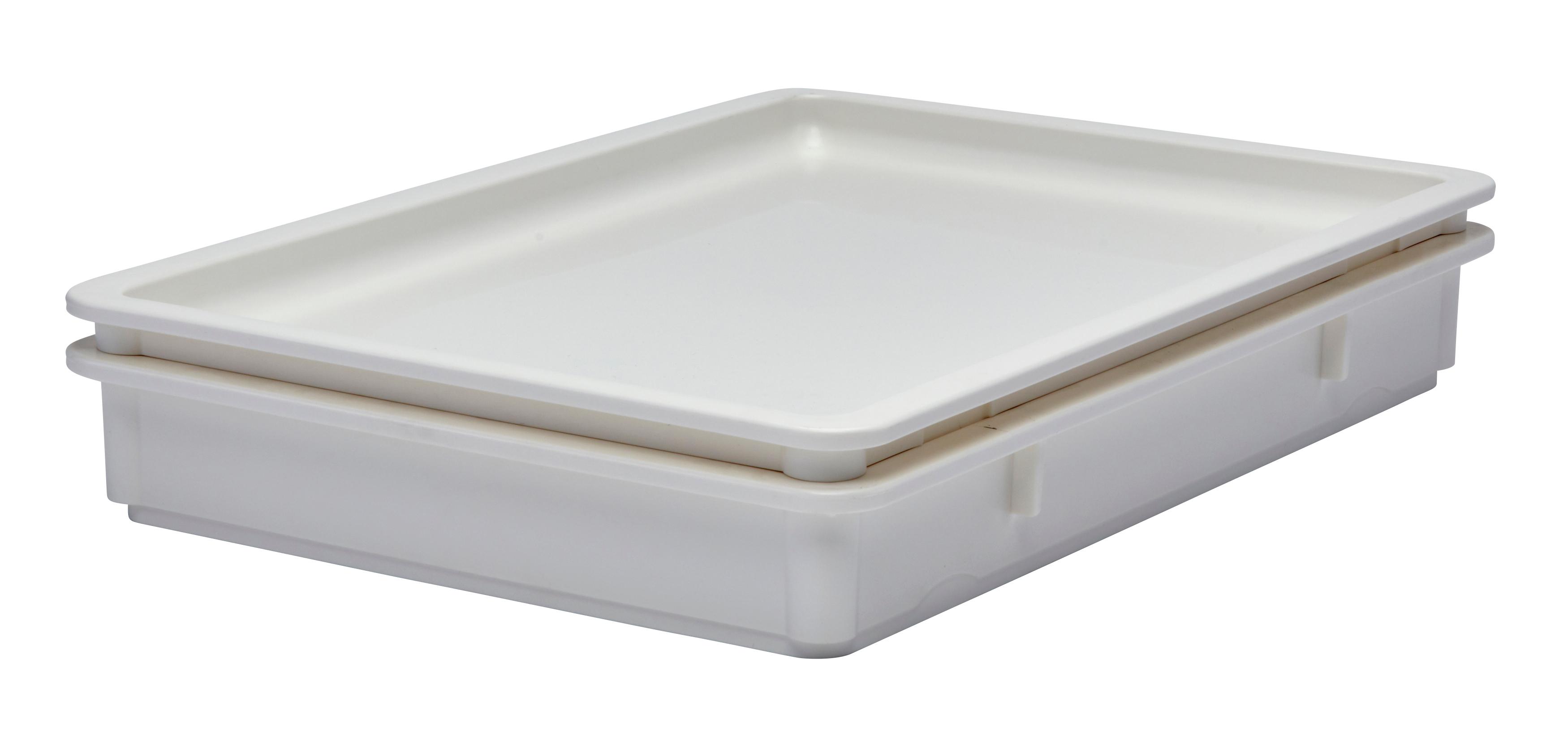 Pizza Dough Food Storage Box 18X26X3 IN White PP 1/Each