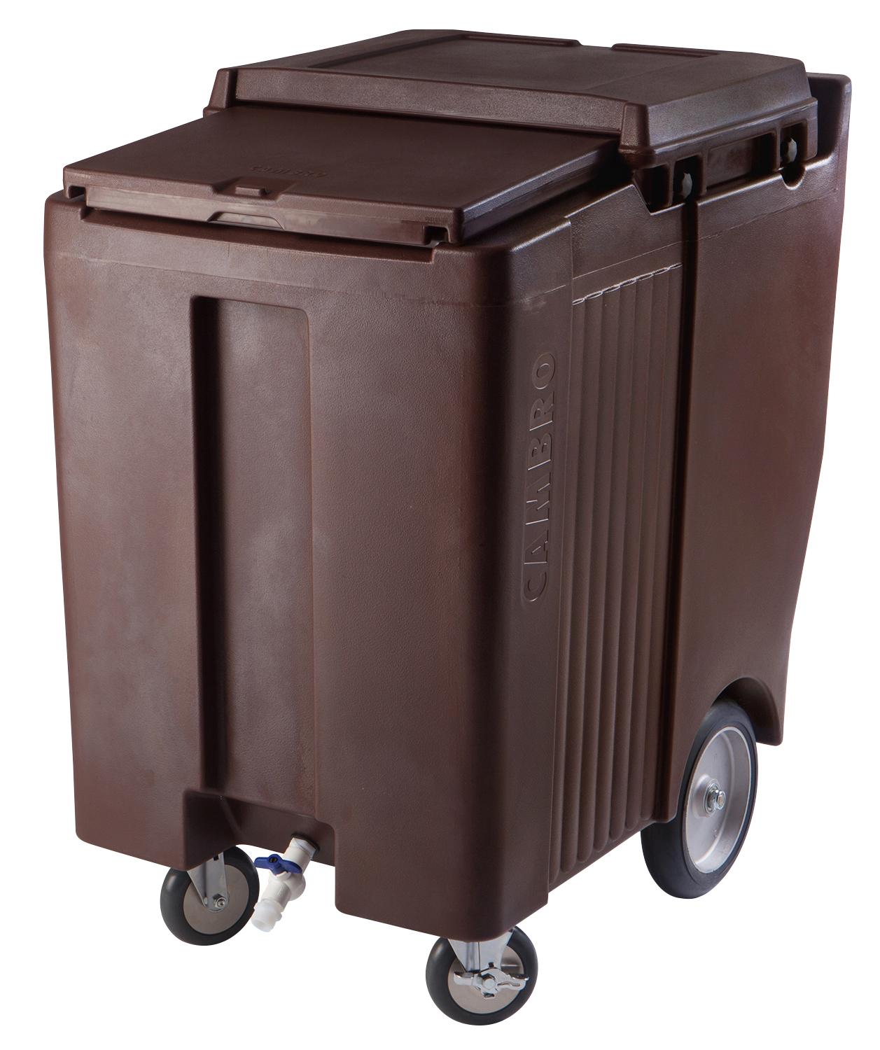 Ice Caddy 200 LB Dark Brown 2 Swivel 1 Brake 10IN Easy Wheel 1/Each