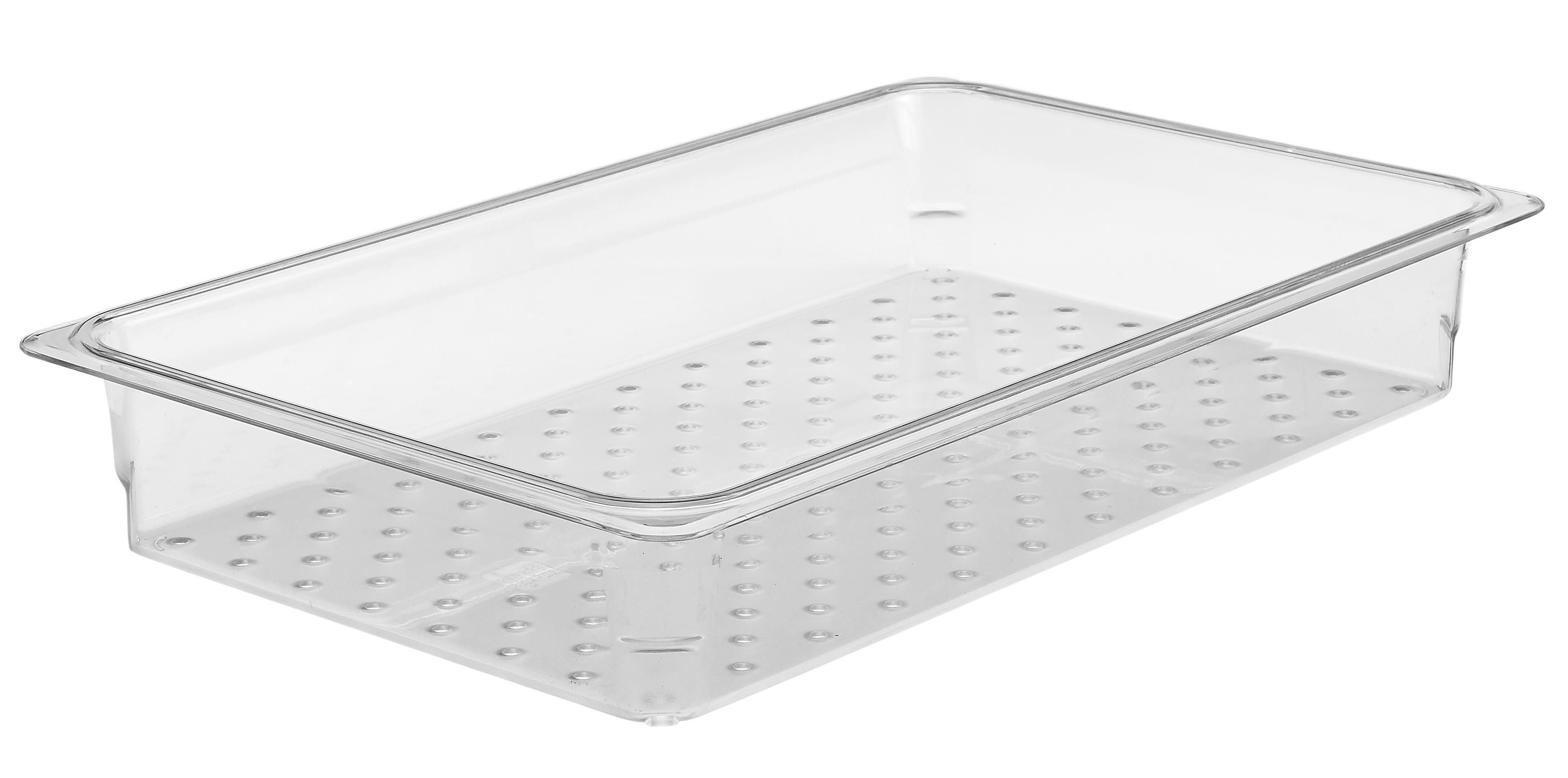 Camwear® Food Pan Full Size 3 IN Clear Colander 1/Each