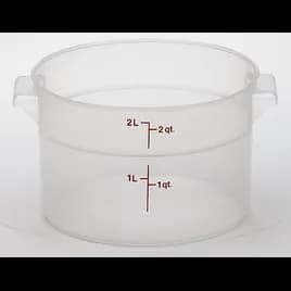 Food Storage Container 2 QT Translucent Round 1/Each