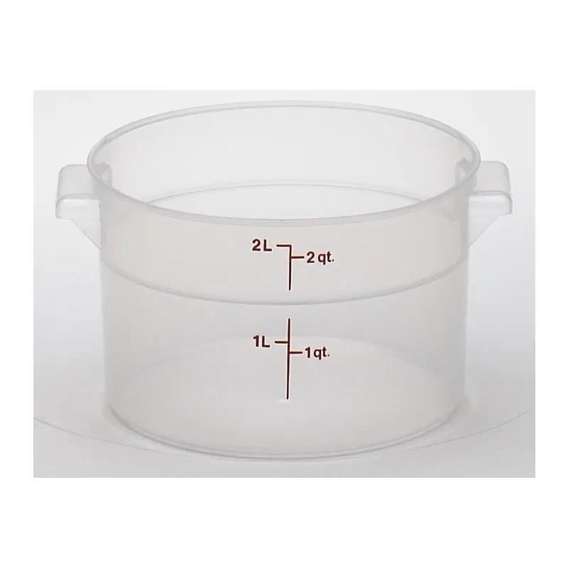 Food Storage Container 2 QT Translucent Round 1/Each