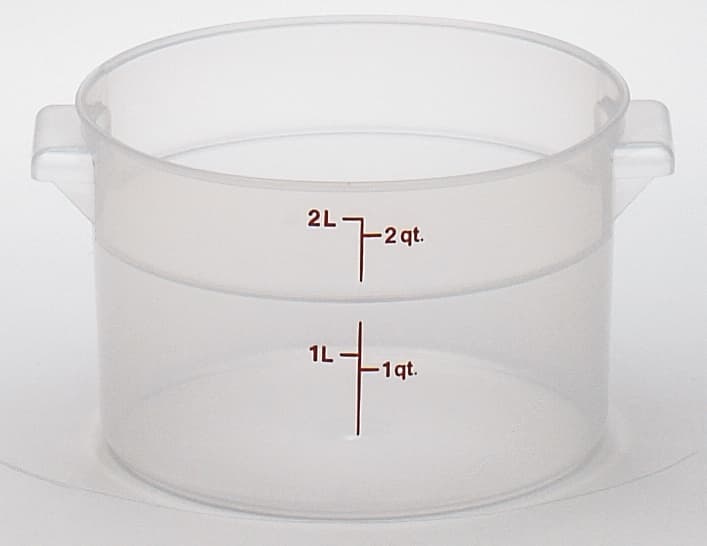 Food Storage Container 2 QT Translucent Round 1/Each
