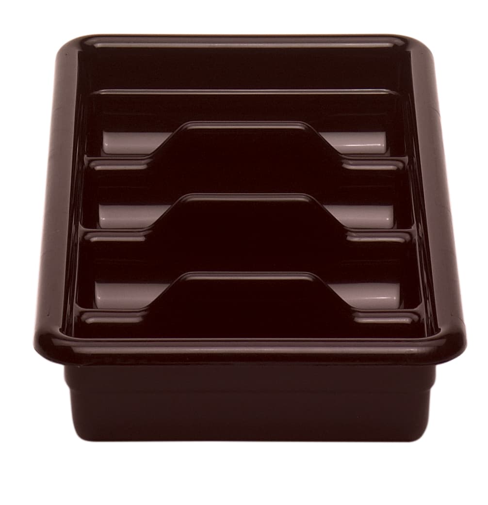 Cambox® Cutlery Bin Bus Box 4 Compartment Bark Brown 1/Each