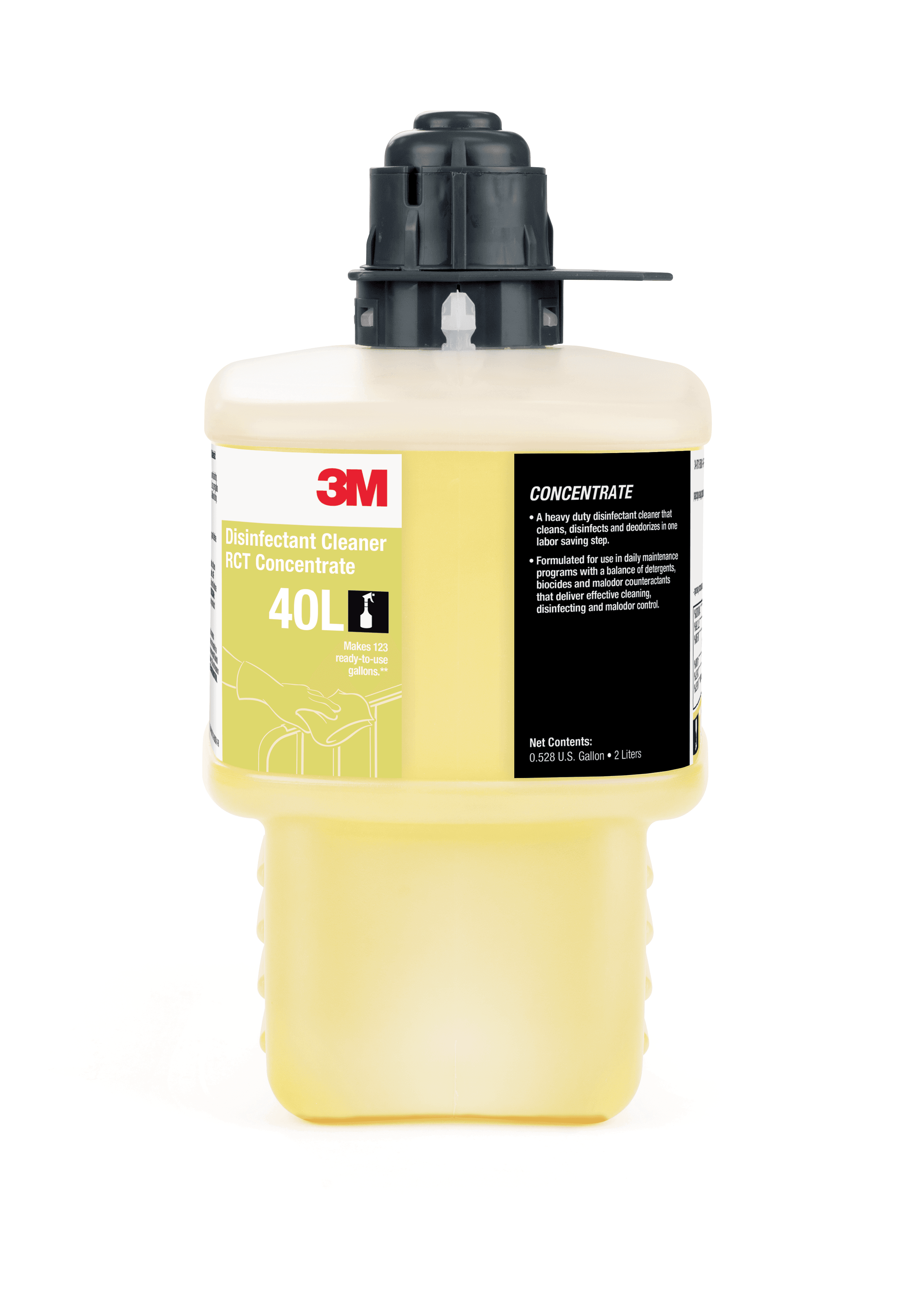 3M™ 40L Unscented One-Step Disinfectant 2 L Multi Surface Concentrate Quat No Rinse 1/Each