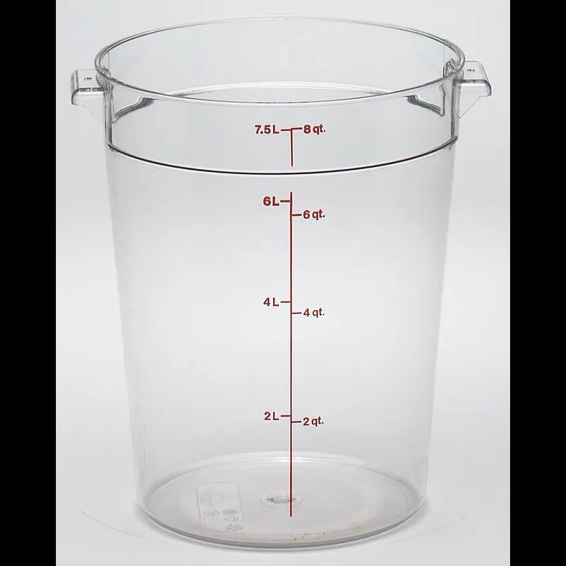 Camwear® Food Storage Container 8 QT Clear Round 1/Each