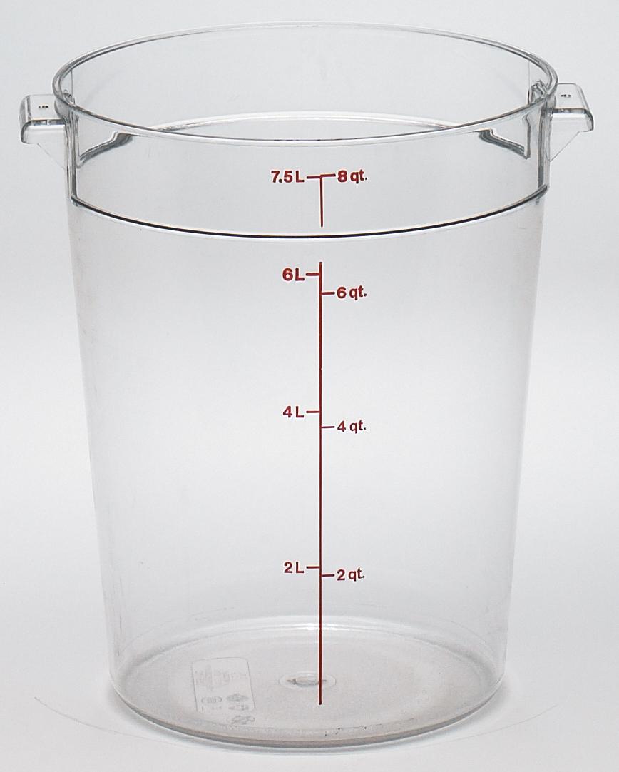 Camwear® Food Storage Container 8 QT Clear Round 1/Each