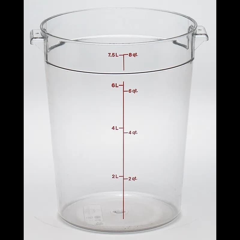 Camwear® Food Storage Container 8 QT Clear Round 1/Each