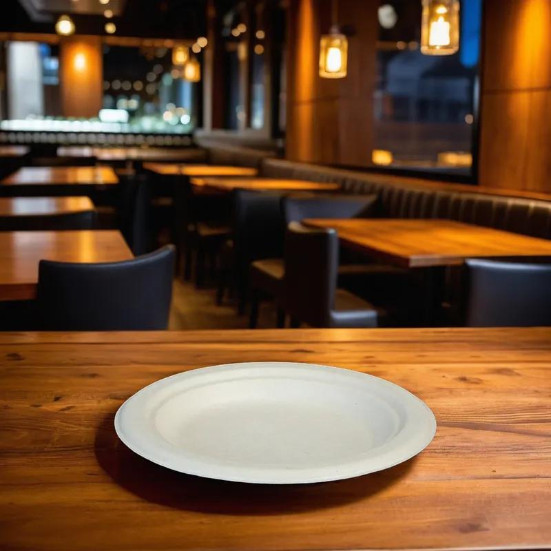 Victoria Bay Plate 6 IN Fiber Kraft Round 1000/Case