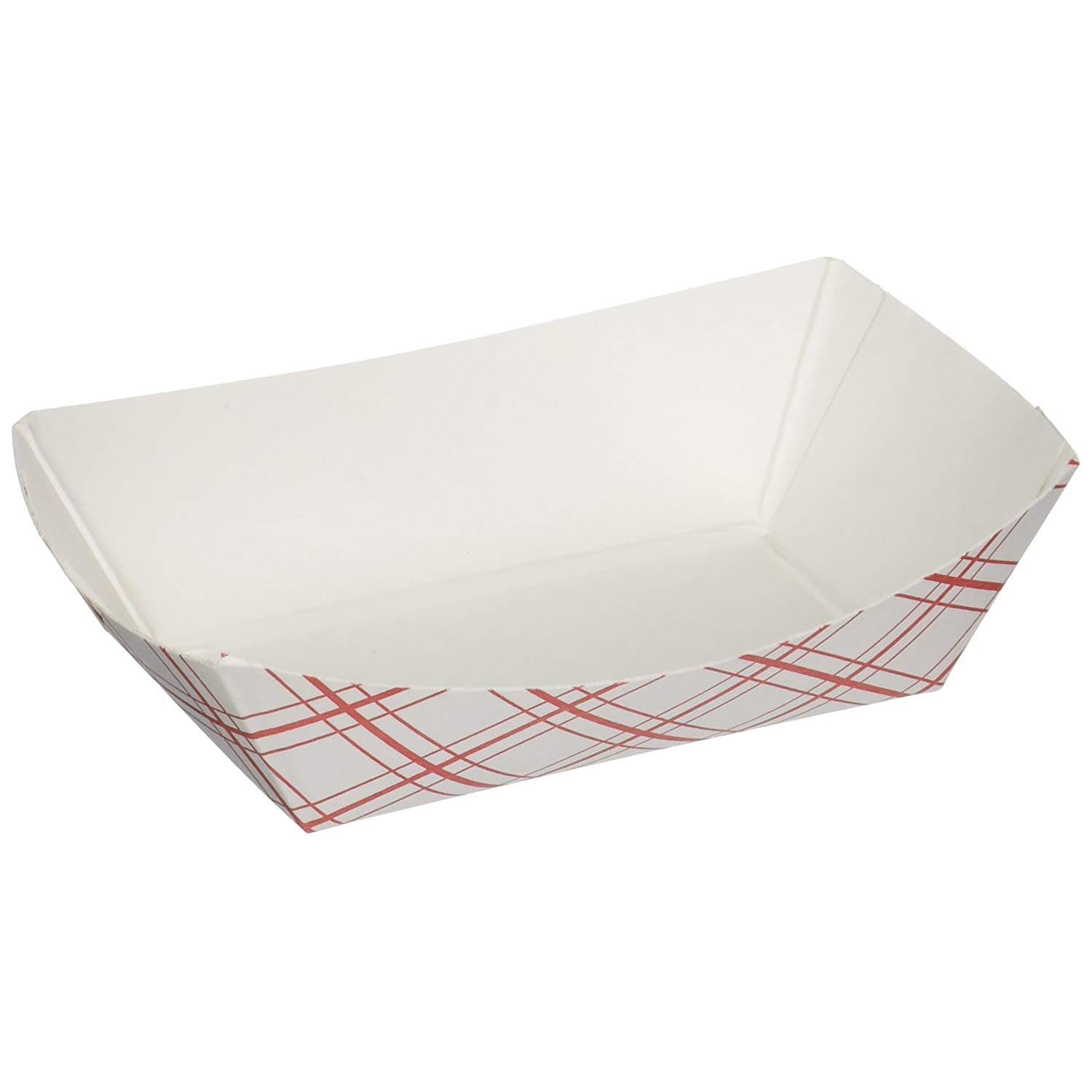 Victoria Bay Food Tray 0.25 LB Paper Red White Check 1000/Case