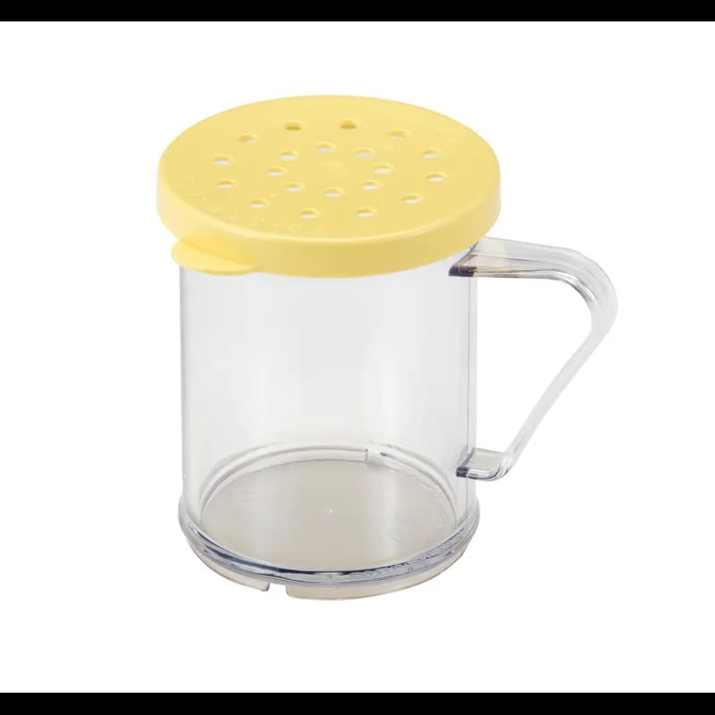 Cheese Shaker 10 OZ Clear Yellow 12/Case