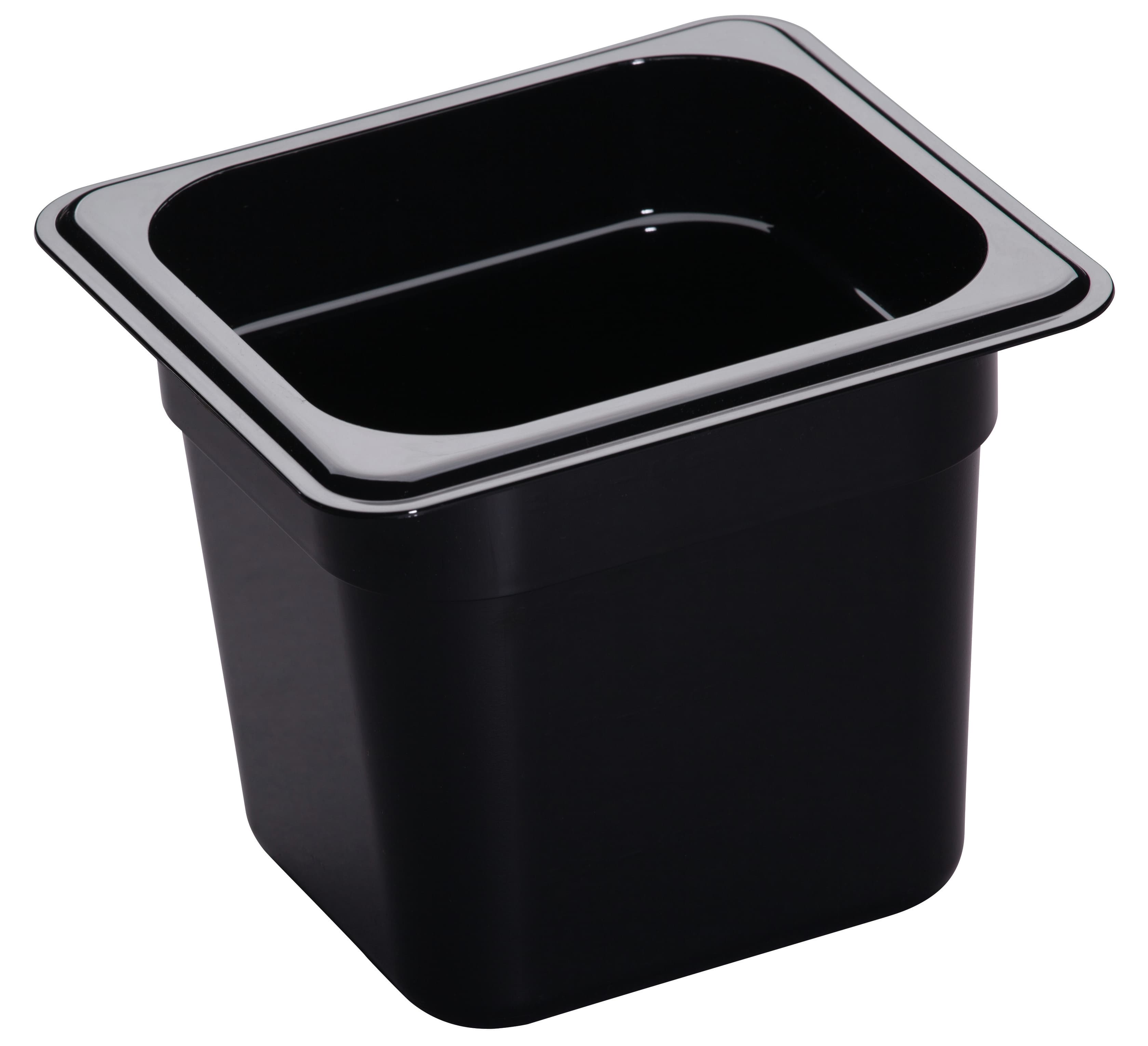 Camwear® Food Pan 1/6 6 IN 2.4 QT Black 1/Each