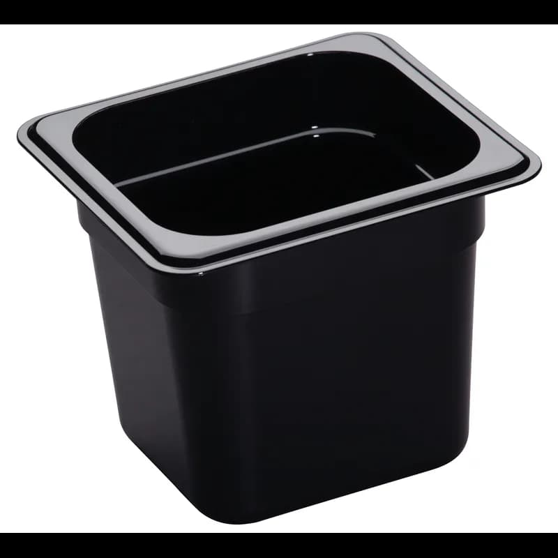 Camwear® Food Pan 1/6 6 IN 2.4 QT Black 1/Each