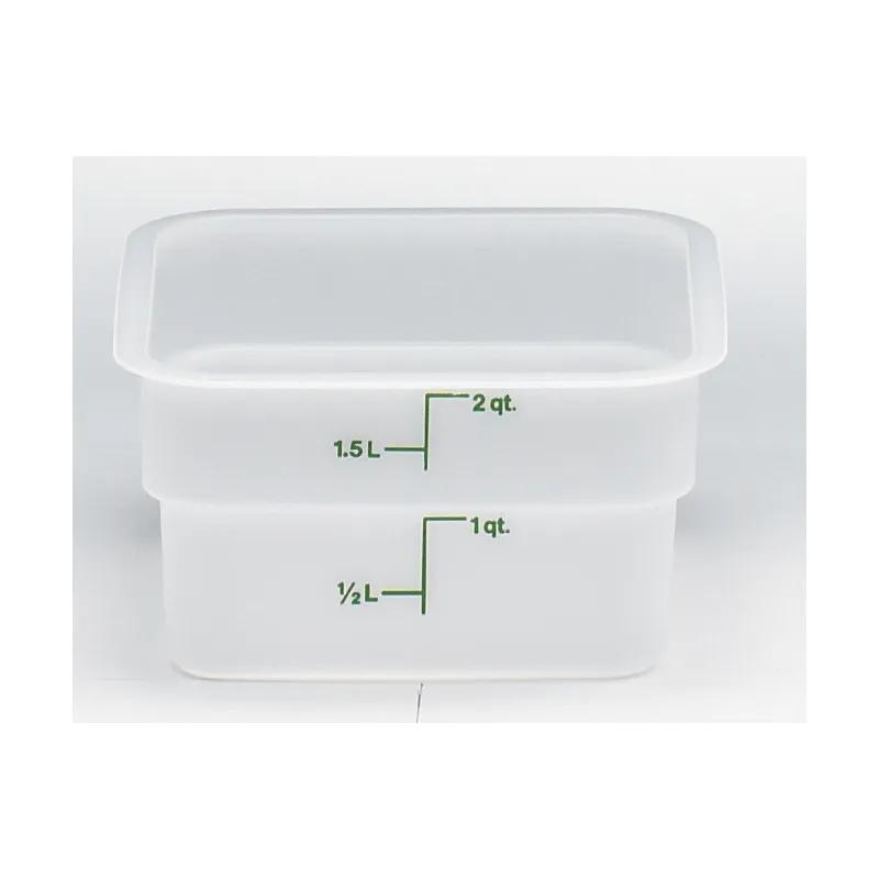 Food Storage Container 2 QT White Square 1/Each