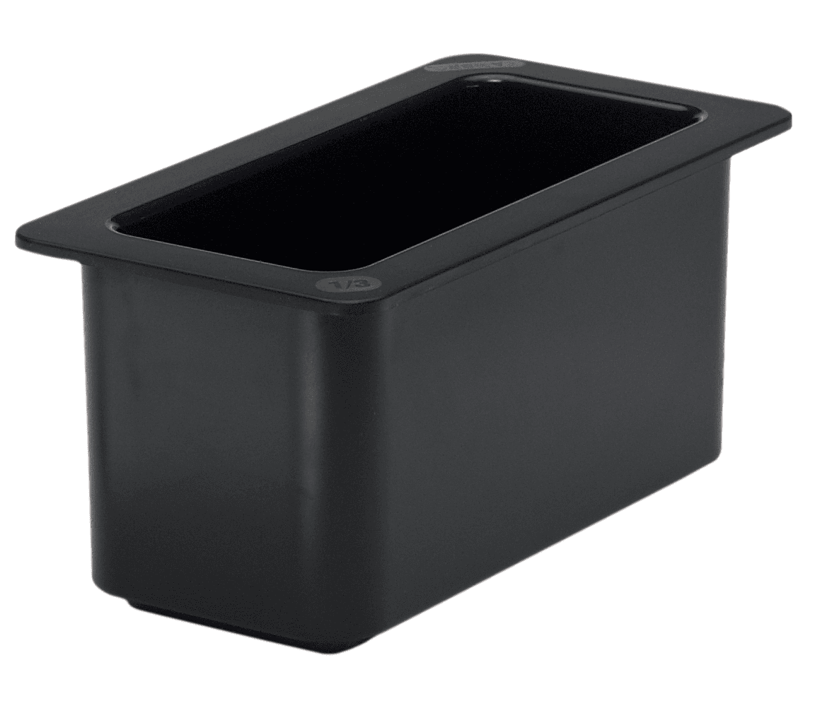 Coldfest® Food Pan 1/3 6 IN Black 1/Each
