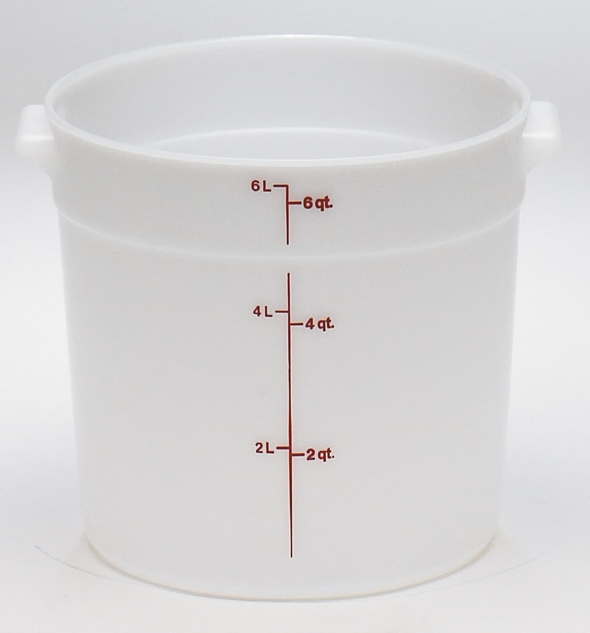 Food Storage Container 6 QT White Round 1/Each