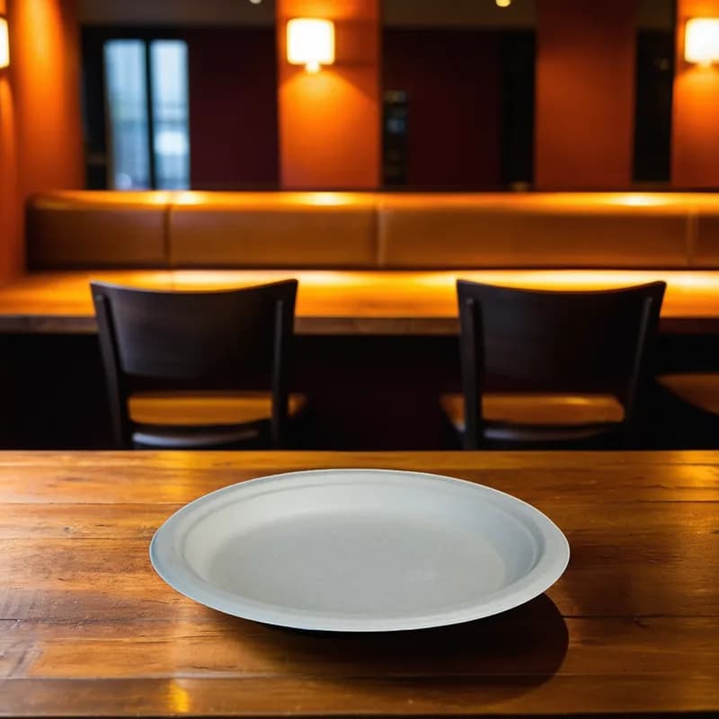 Victoria Bay Plate 9 IN Fiber Kraft Round 500/Case