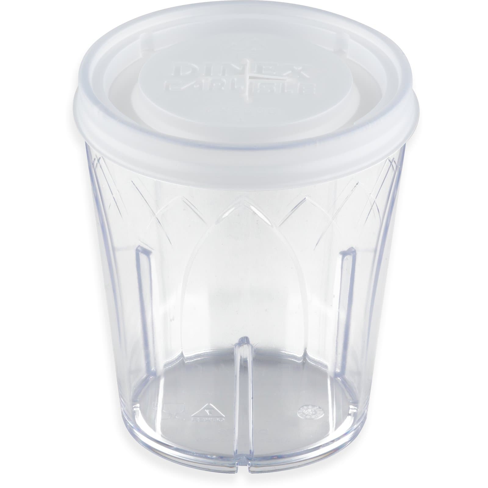 Dinex® Lid Flat PS Translucent For 6-12 OZ Cup With Hole 1000/Case