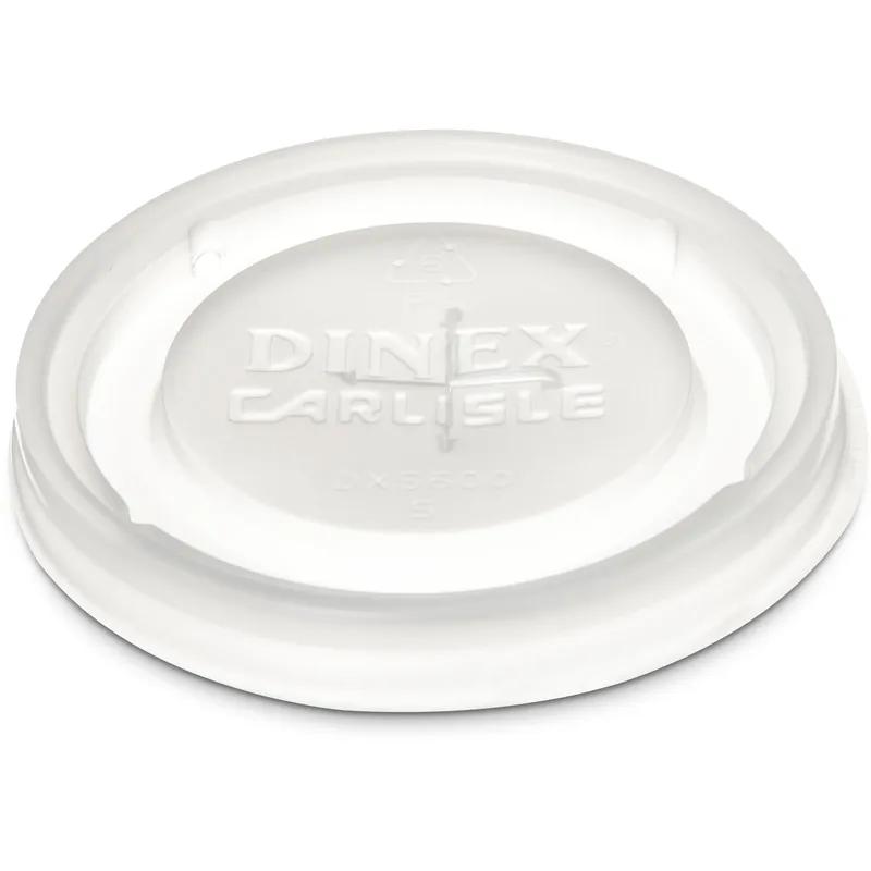 Dinex® Lid Flat PS Translucent For 6-12 OZ Cup With Hole 1000/Case