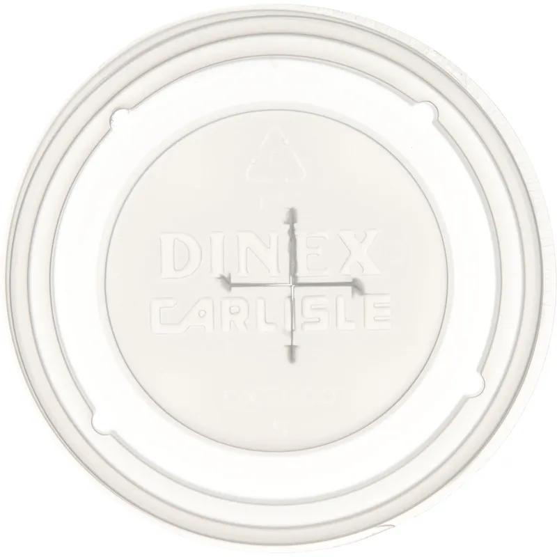 Dinex® Lid Flat PS Translucent For 6-12 OZ Cup With Hole 1000/Case