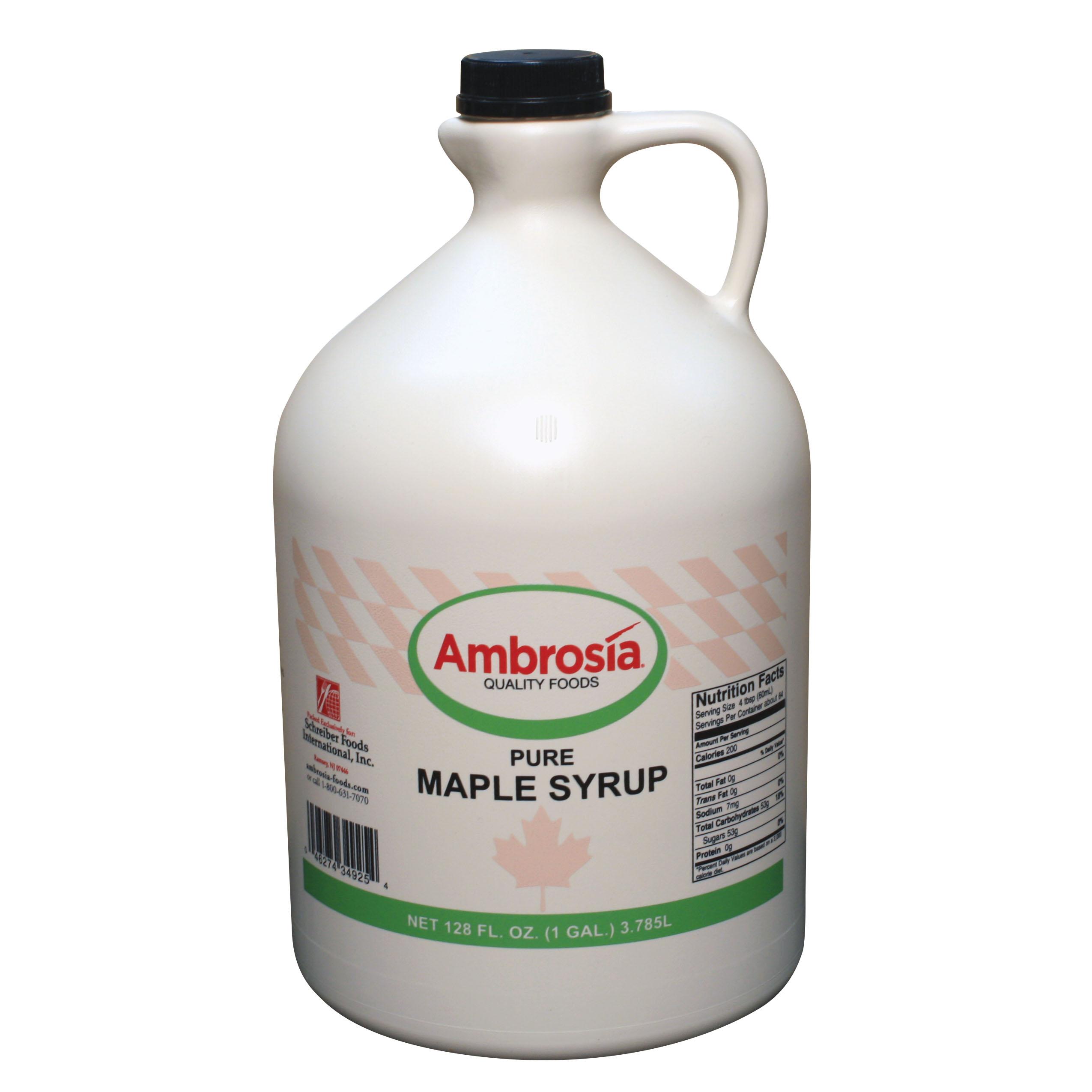 Ambrosia Pure Maple Syrup 1 GAL 4 Count/Case