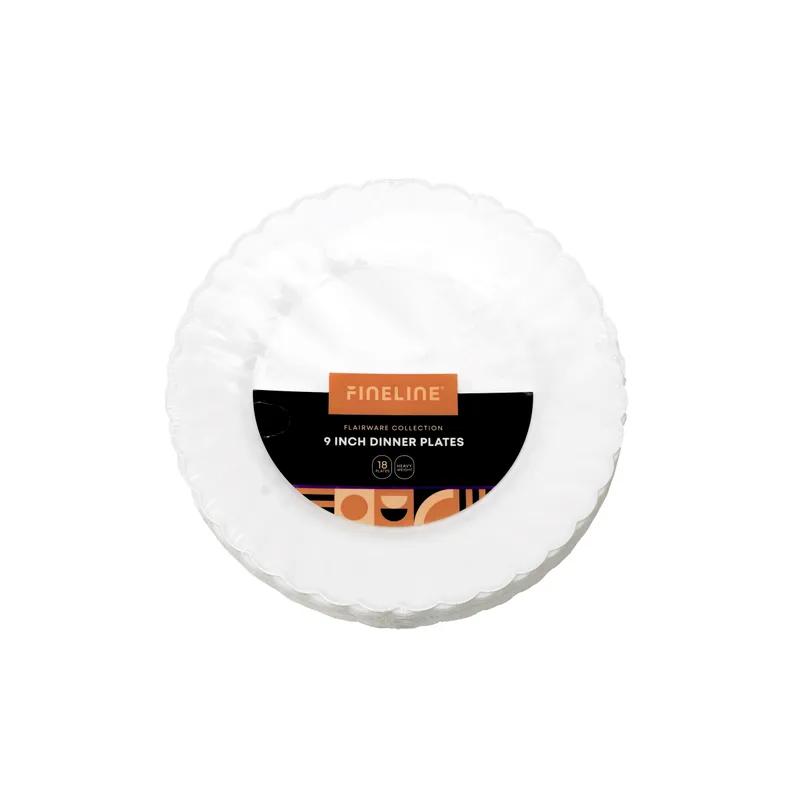 Flairware Plate 9 IN Plastic White Round 180/Case