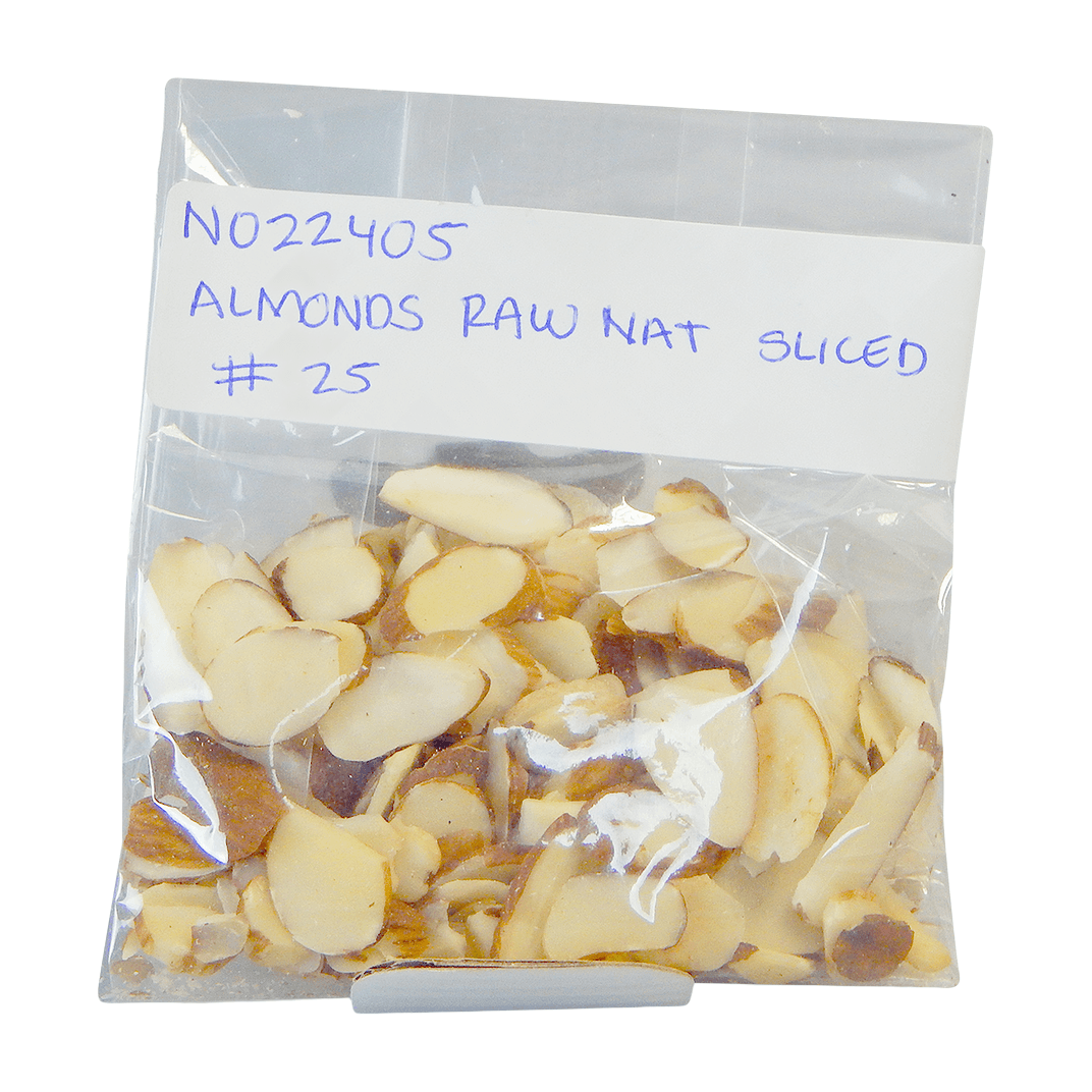 Almonds 25 LB Sliced Natural With Skin 1/Case