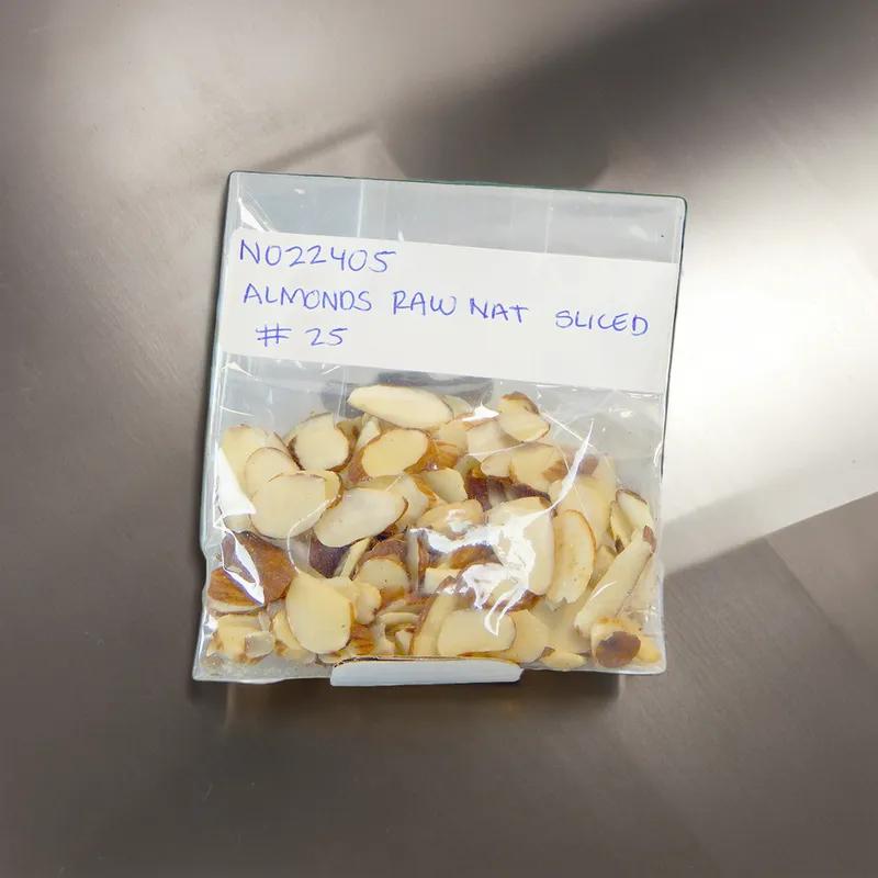 Almonds 25 LB Sliced Natural With Skin 1/Case