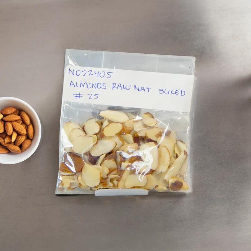 Almonds 25 LB Sliced Natural With Skin 1/Case