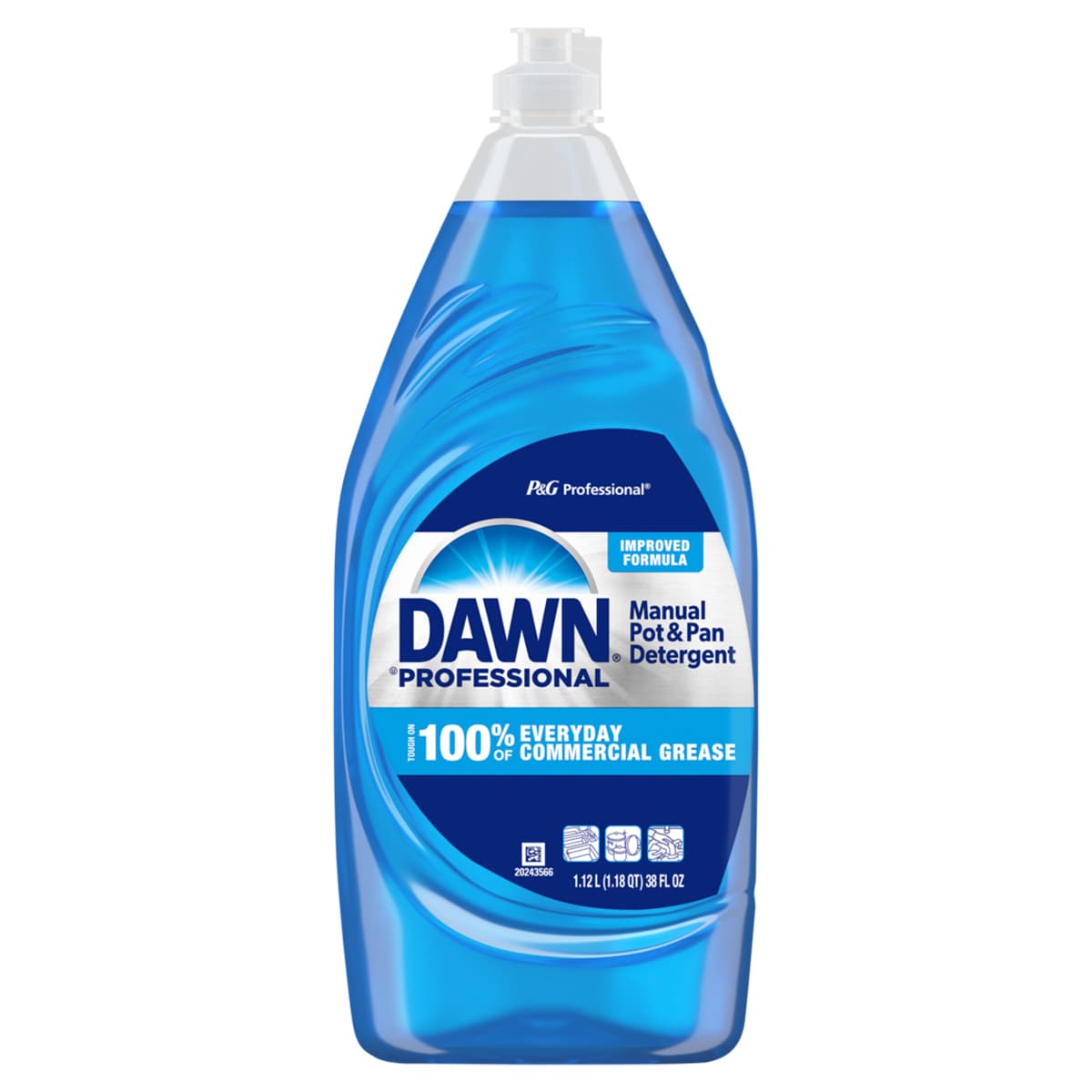 Dawn® Professional Original Scent Manual Pot & Pan Detergent 38 FLOZ Liquid Dish 8/Case