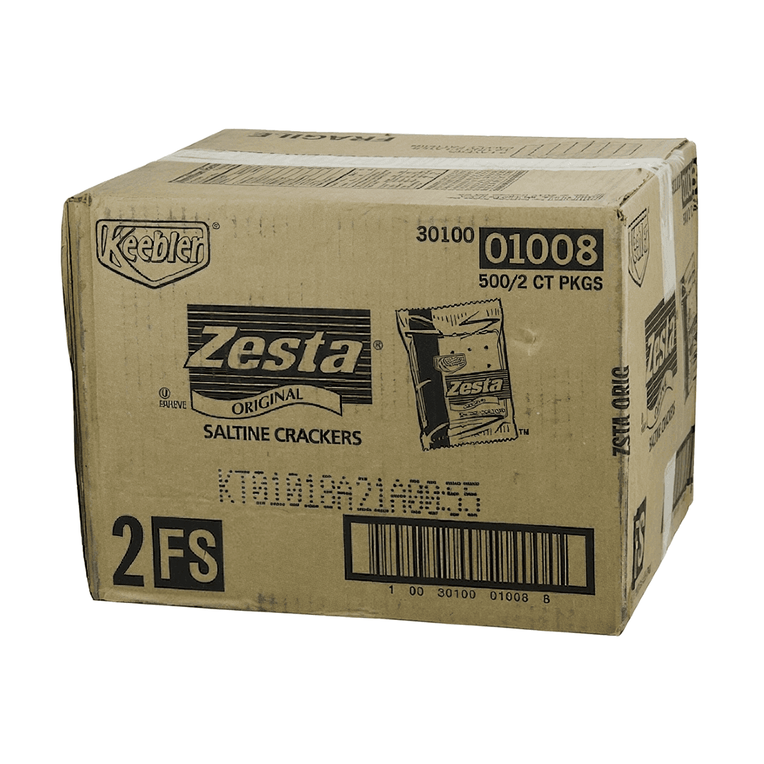 Zesta Saltine Cracker 2 Count/Pack 500 Packs/Case
