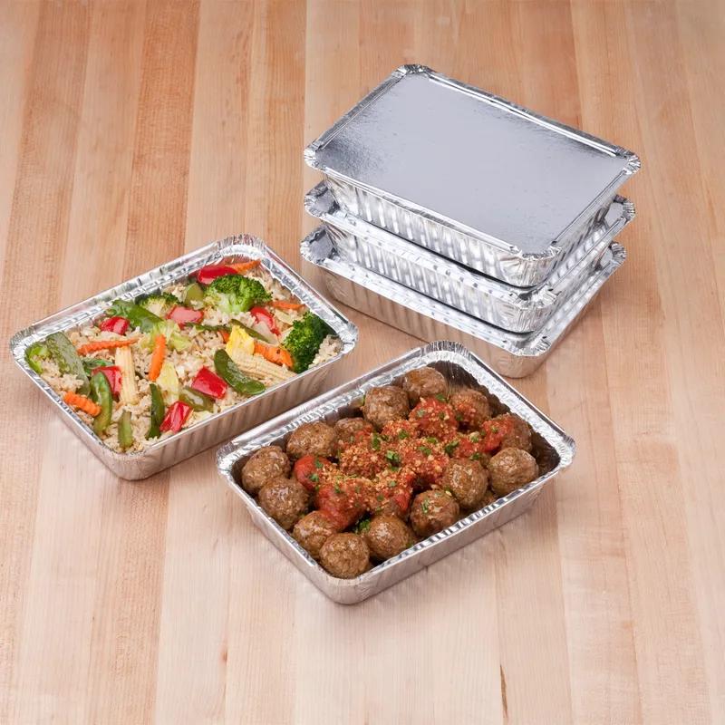 Take-Out Container Base 8X6X1.4 IN Foil Oblong 500/Case