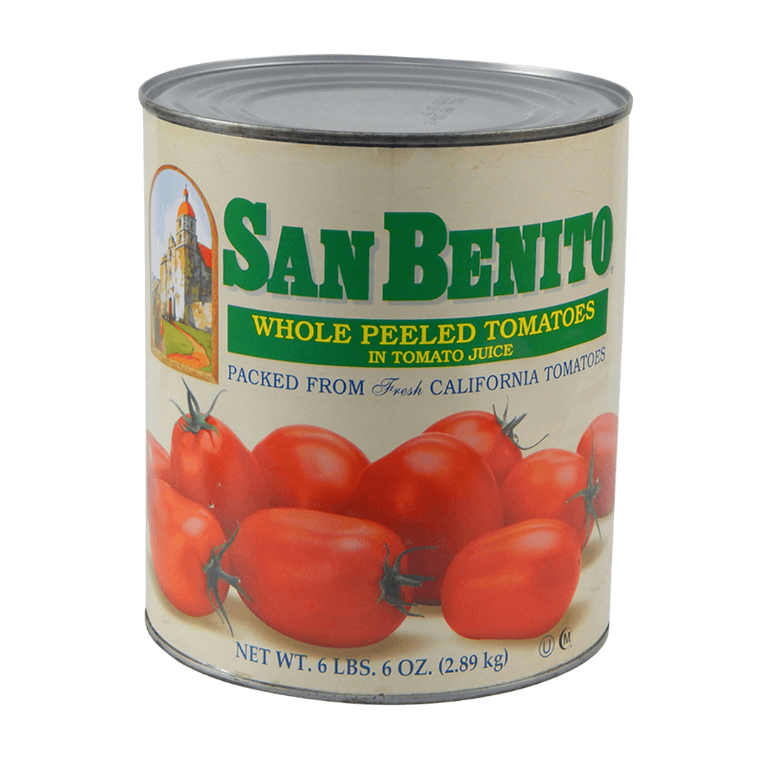 San Benito Whole Peeled Tomato In Juice #10 6/Case